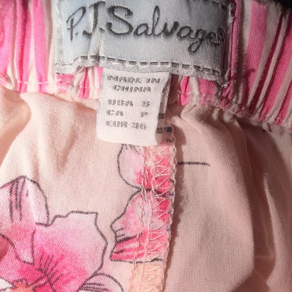 PJ Salvage Pajama Set Size S Pink Beach Print 2PC Sleep & Lounge - Picture 11 of 13